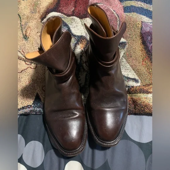 Mens Sweeney leather boots - Picture 3 of 10